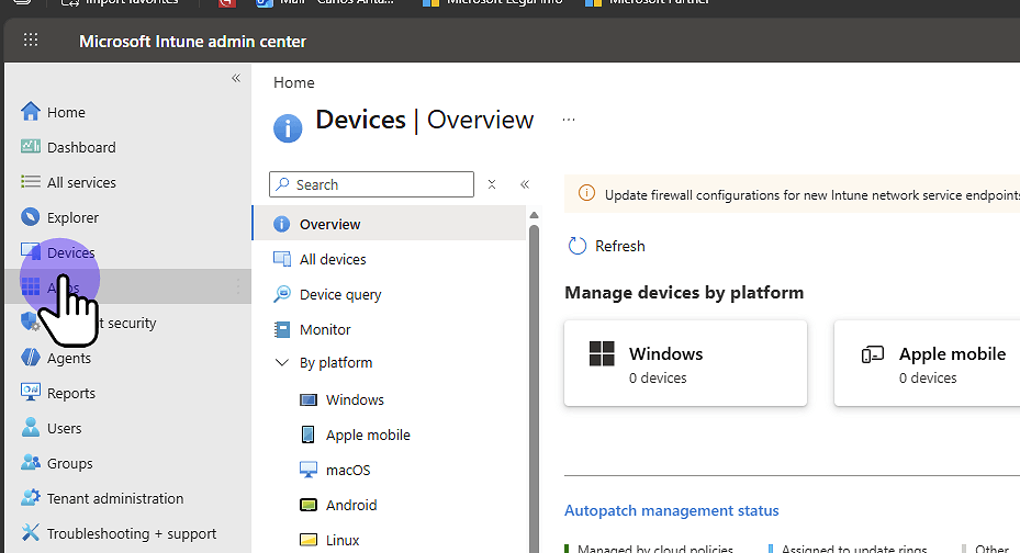 Click "Apps"