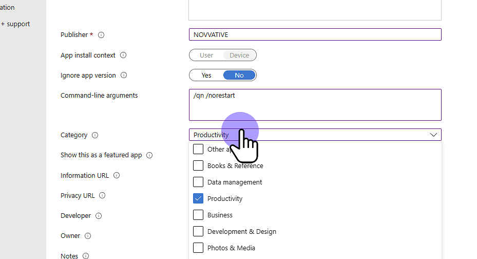 Click "Category"
