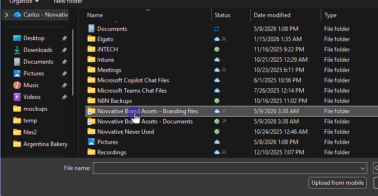Click "Novvative Brand Assets - Branding files"