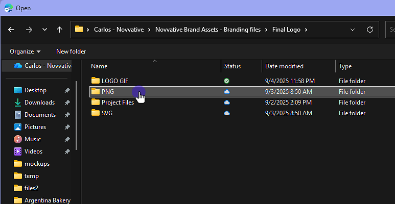 Click "PNG"