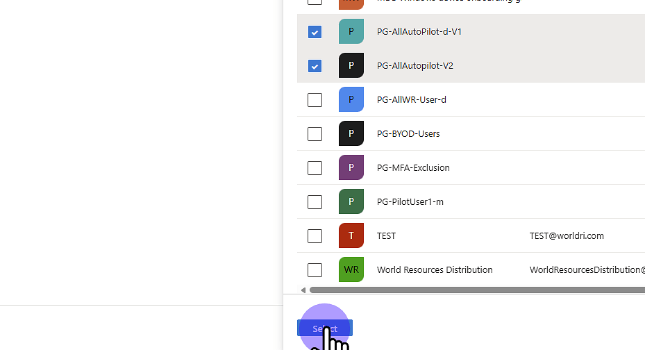 Click "Select"