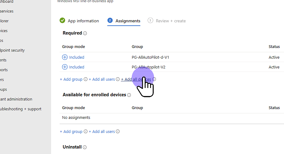 Click "Add all devices"
