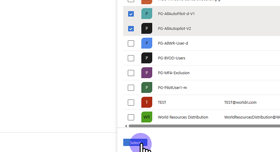 Click "Select"