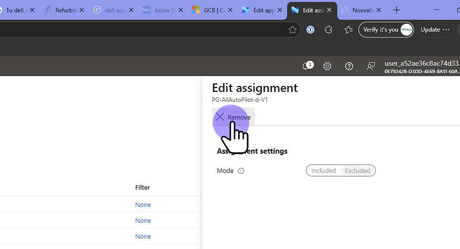 Click "Remove"