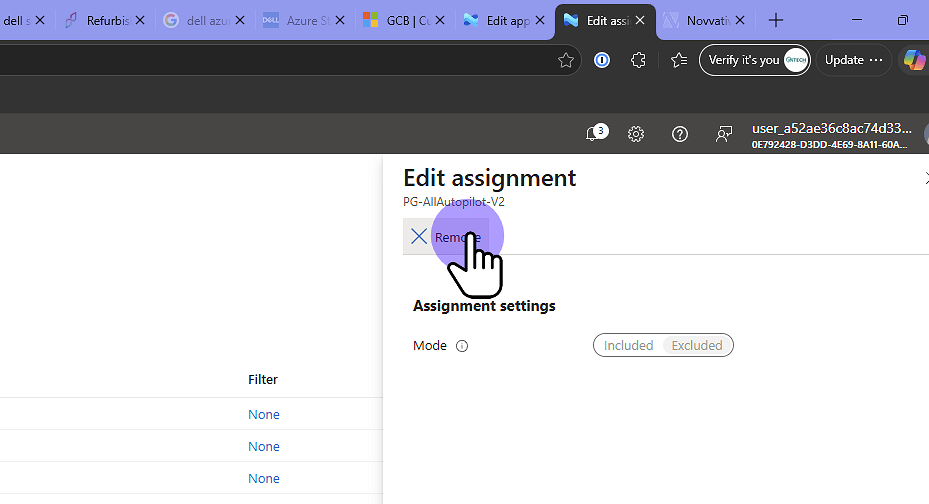 Click "Remove"